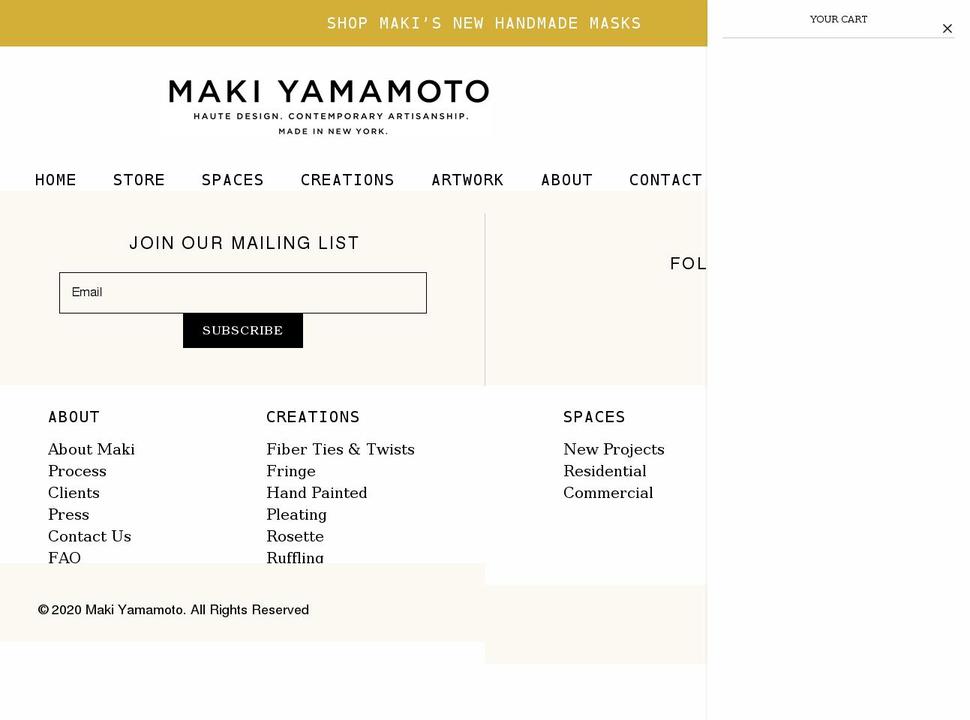 maki-yamamoto.com shopify website screenshot