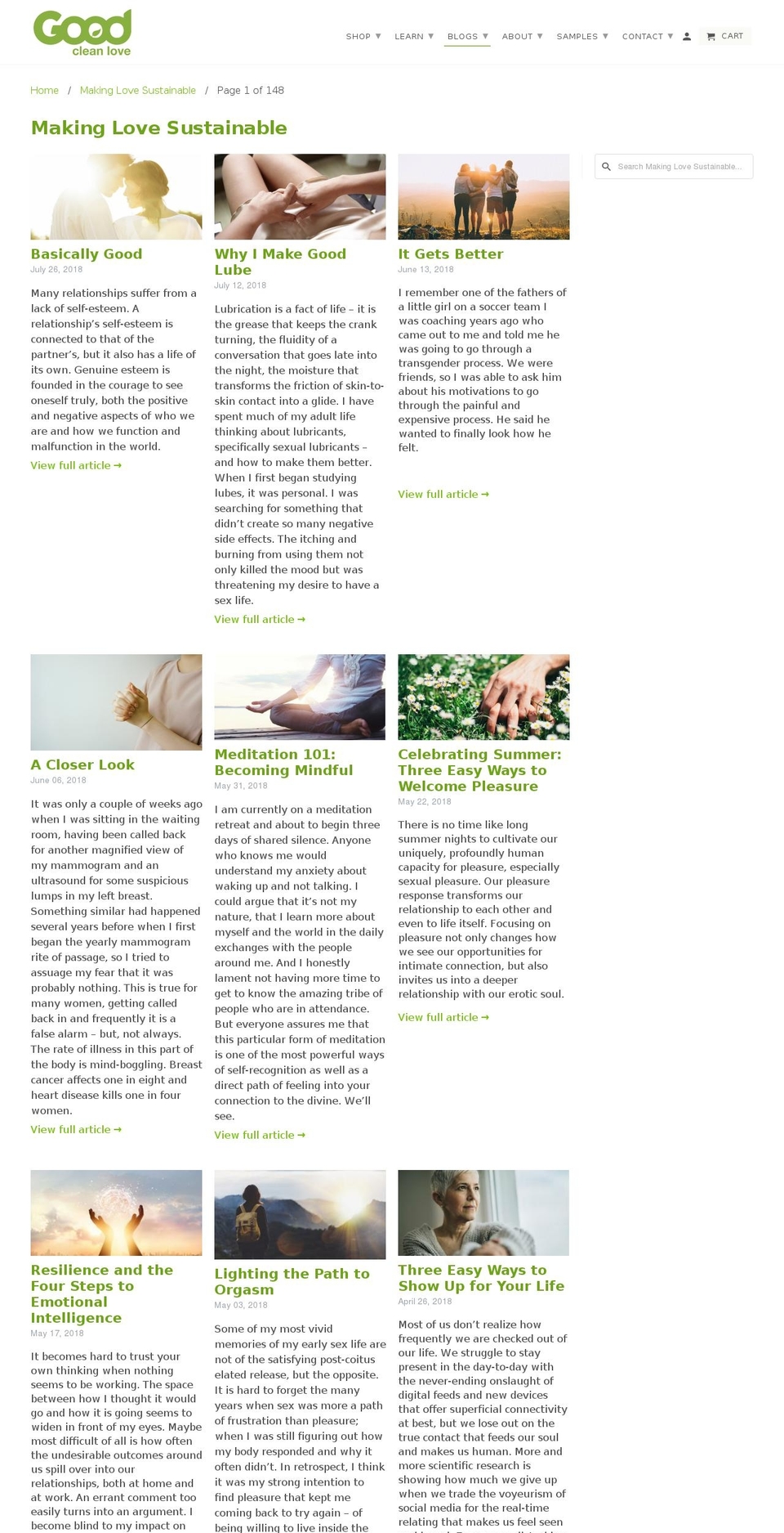 makinglovesustainable.com — Shopify storefront screenshot