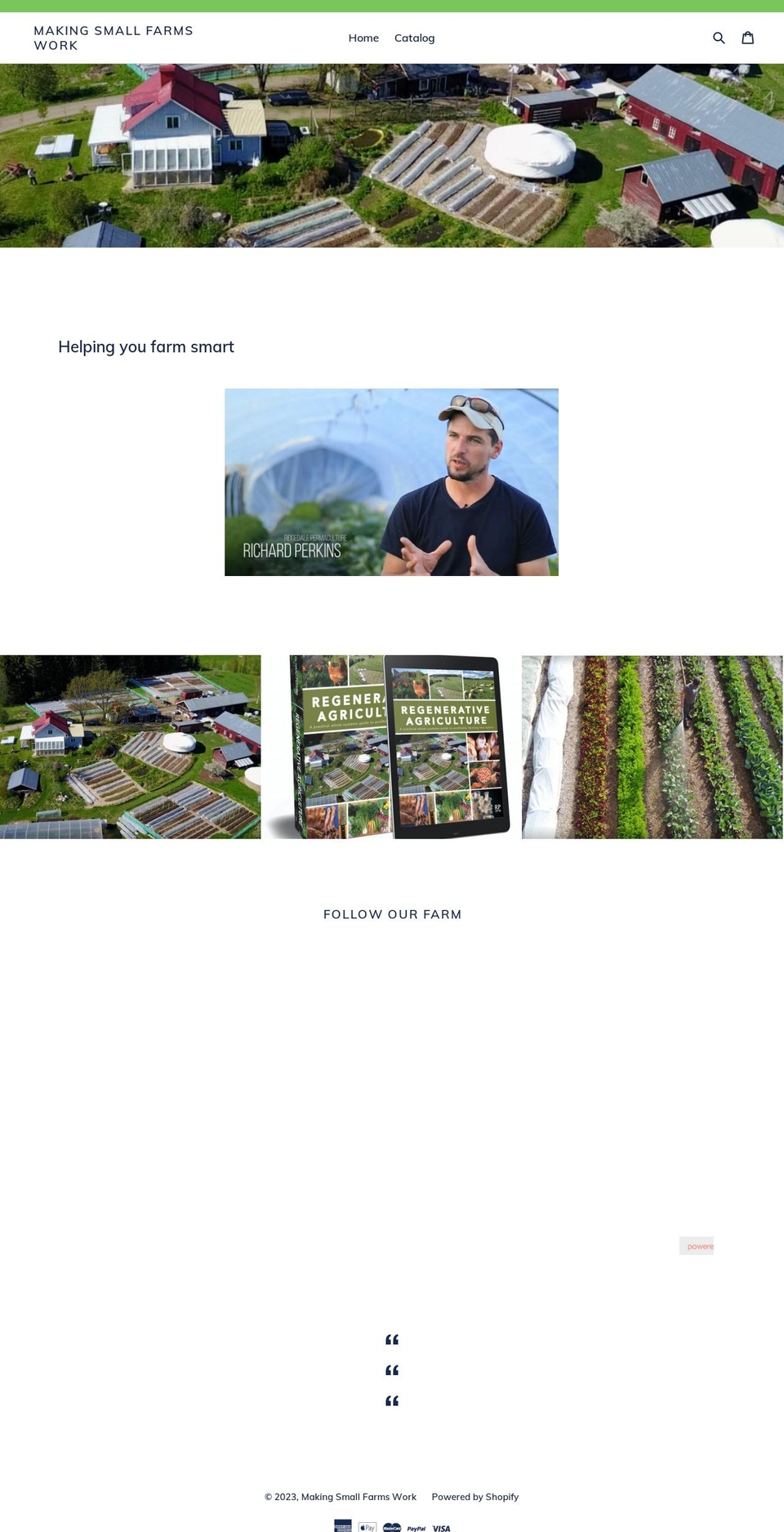 makingsmallfarmswork.shop shopify website screenshot