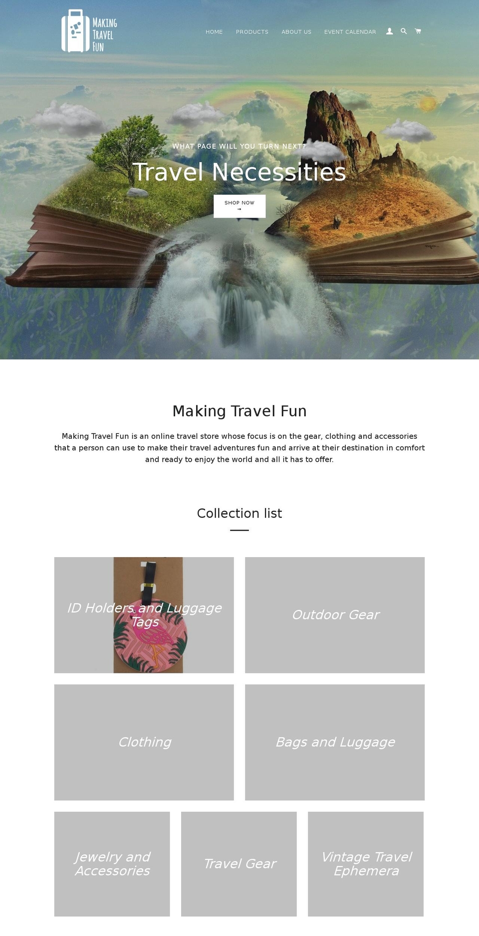makingtravelfun.com shopify website screenshot
