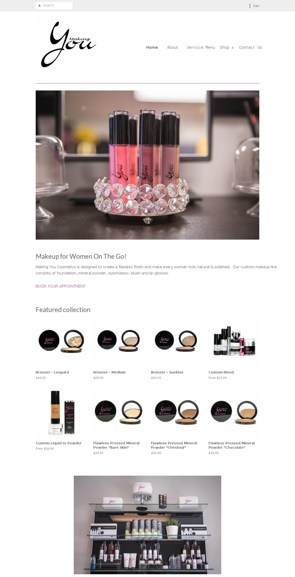 makingyoucosmetic.com shopify website screenshot