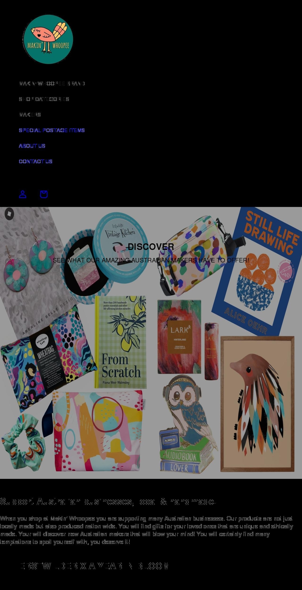 makinwhoopeegiftshop.com — Shopify storefront screenshot
