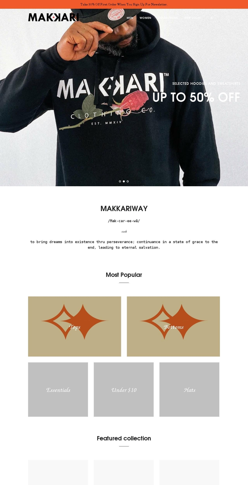 makkariway.com shopify website screenshot