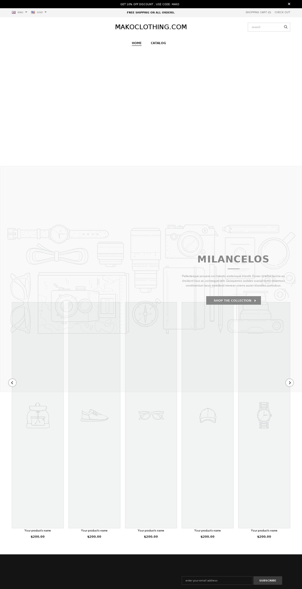 makoclothing.com — Shopify storefront screenshot