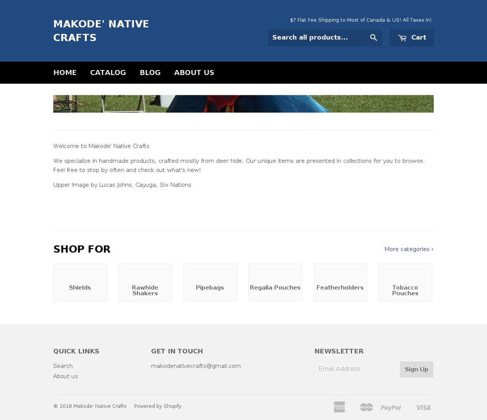 makodenativecrafts.com shopify website screenshot