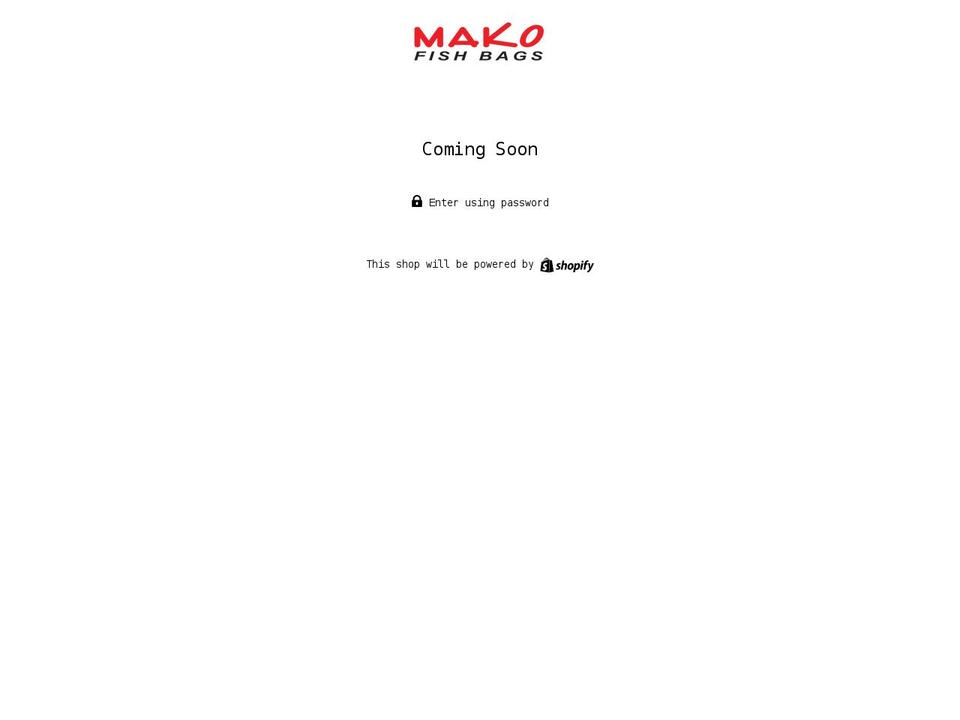 makofishbags.com shopify website screenshot