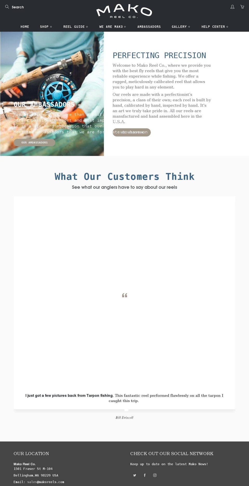makoreels.com shopify website screenshot