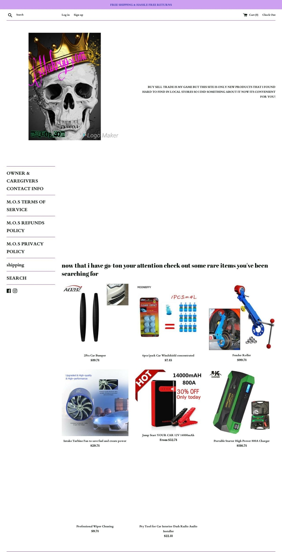 makrop.com — Shopify storefront screenshot