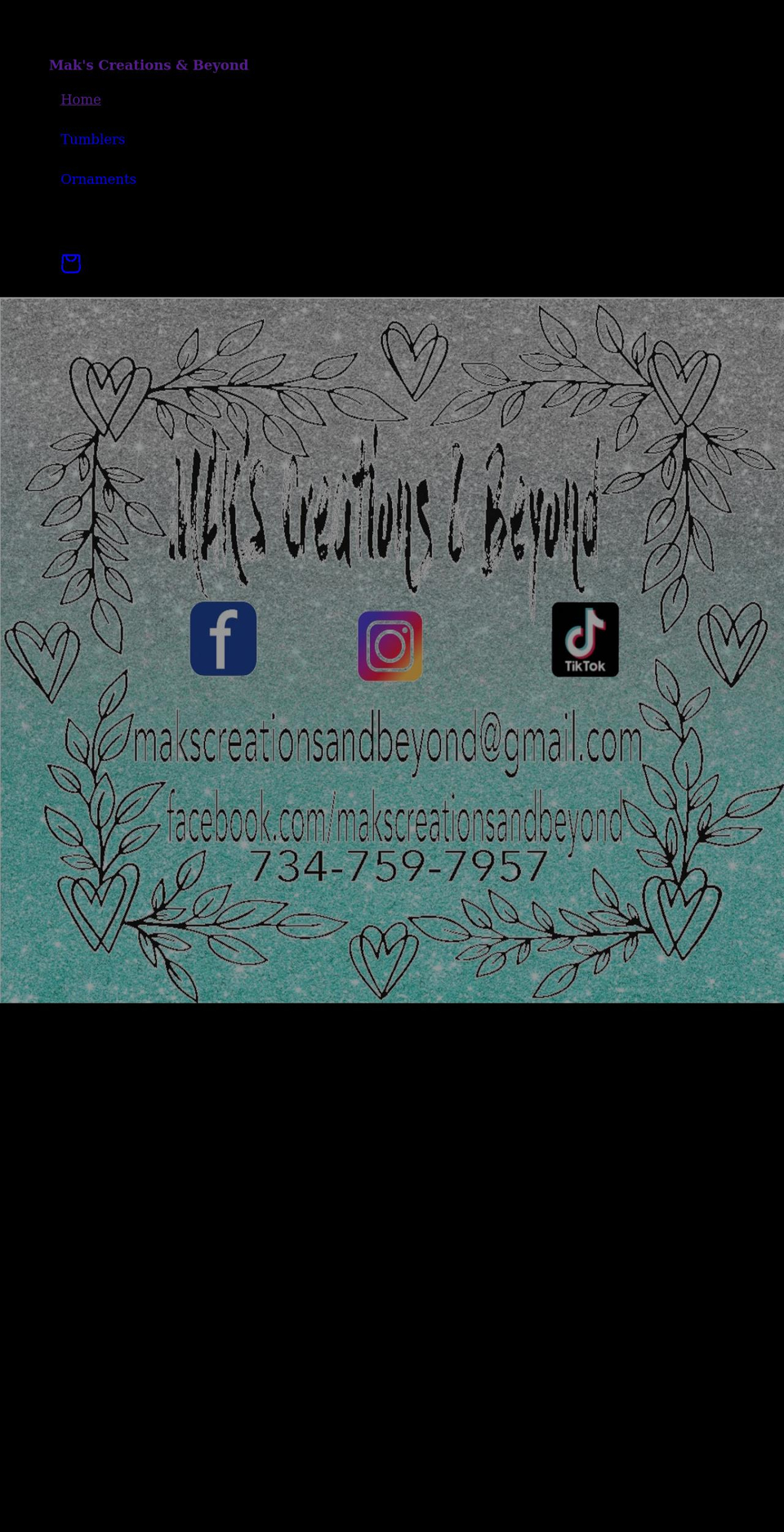 makscreations.com shopify website screenshot