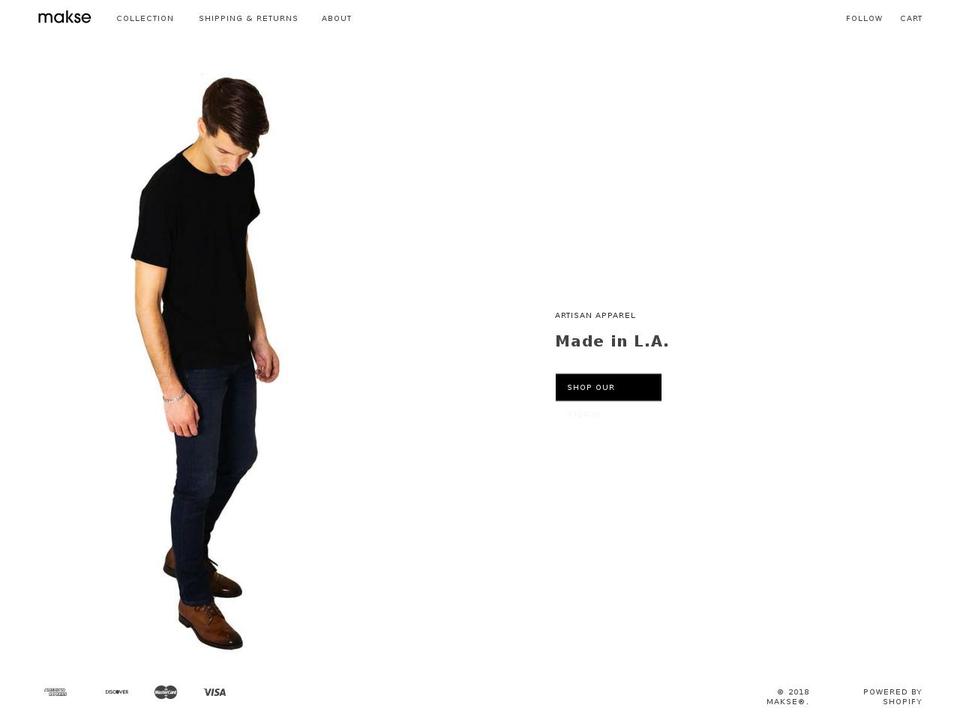 makse.studio shopify website screenshot