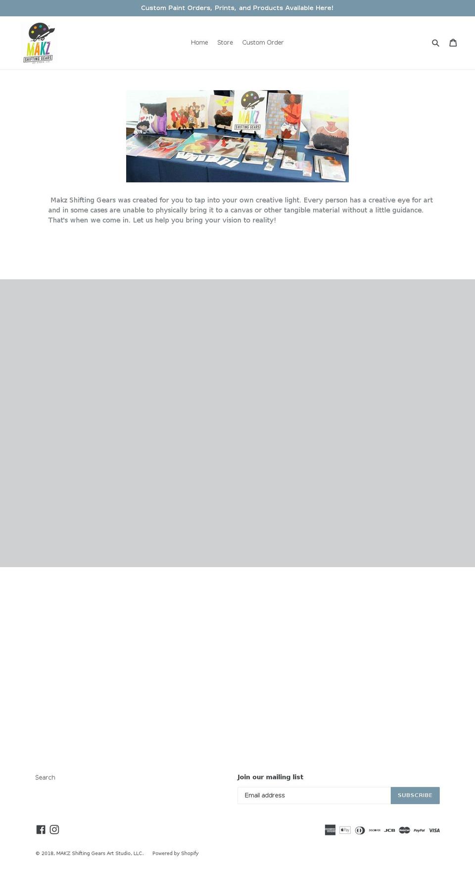 makzsgart.com — Shopify storefront screenshot