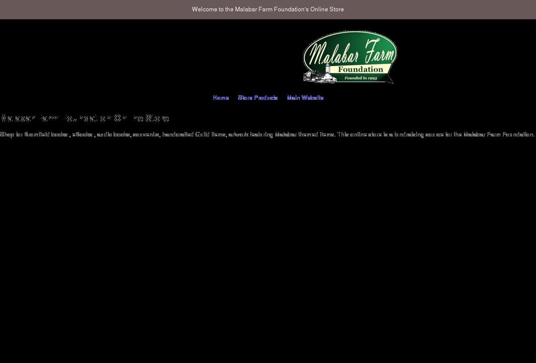 malabar-farm-foundation-gift-shop.myshopify.com shopify website screenshot