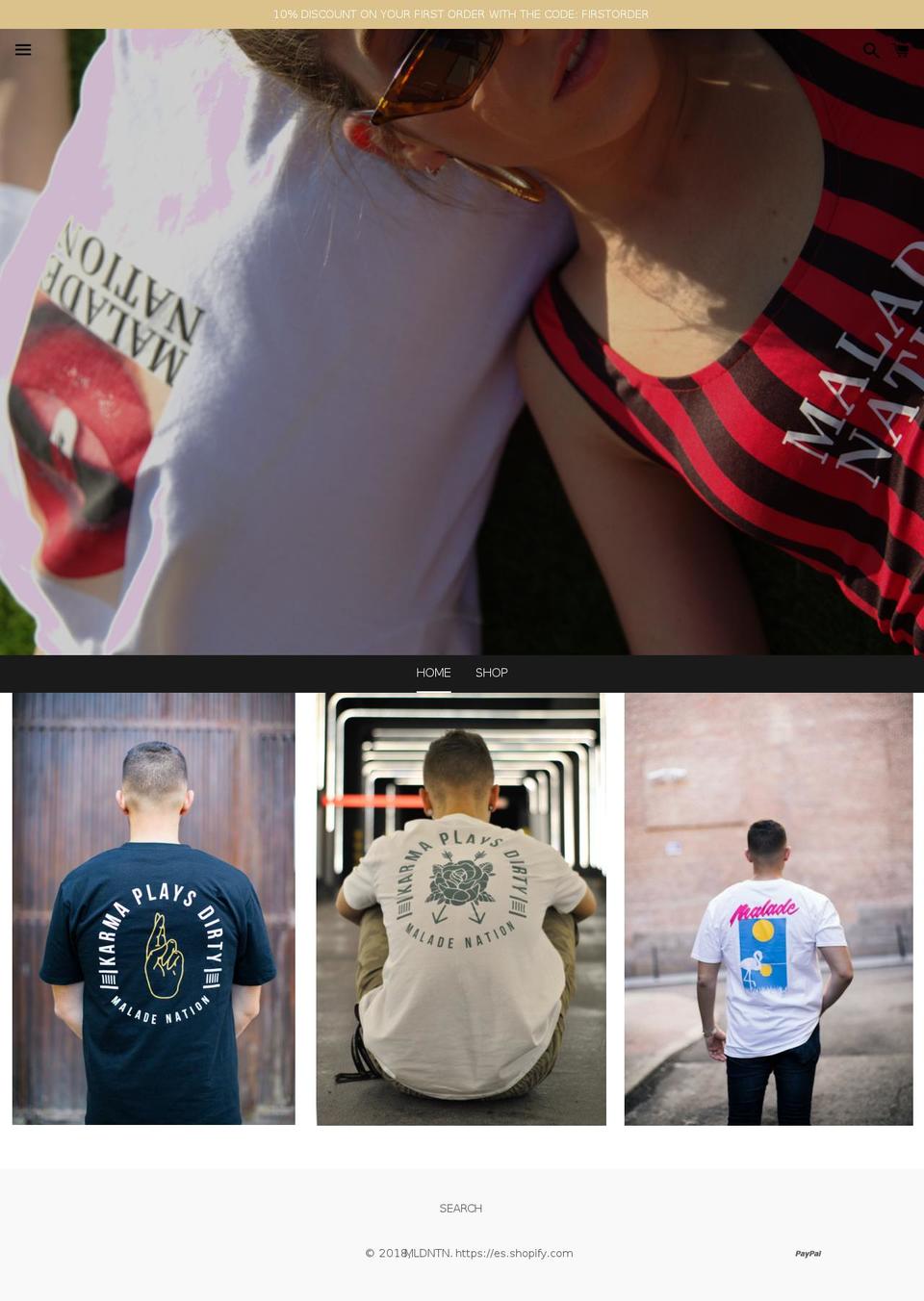 maladenation.com — Shopify storefront screenshot