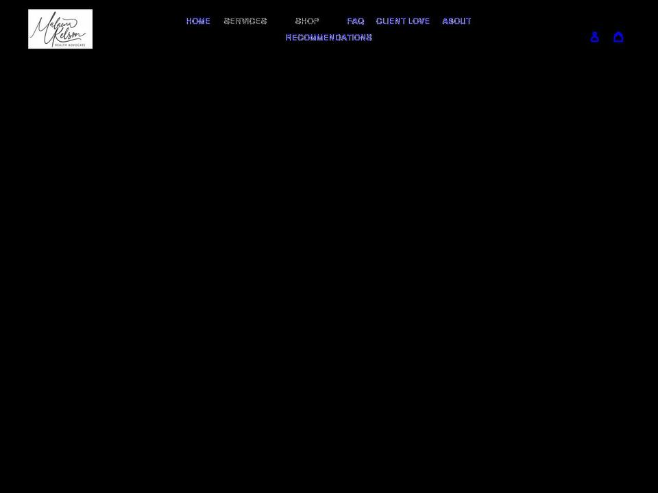 malaenakelson.com shopify website screenshot