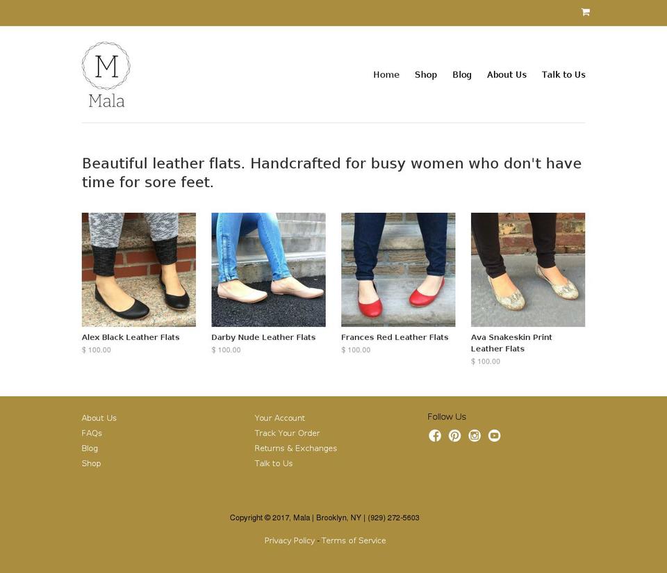 malaflats.com shopify website screenshot