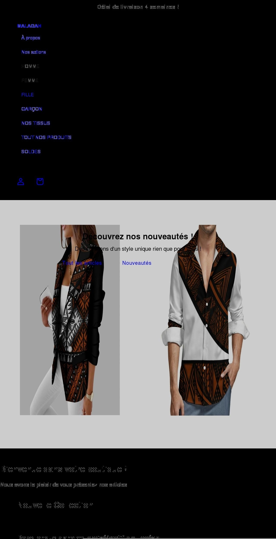 malagah.com shopify website screenshot