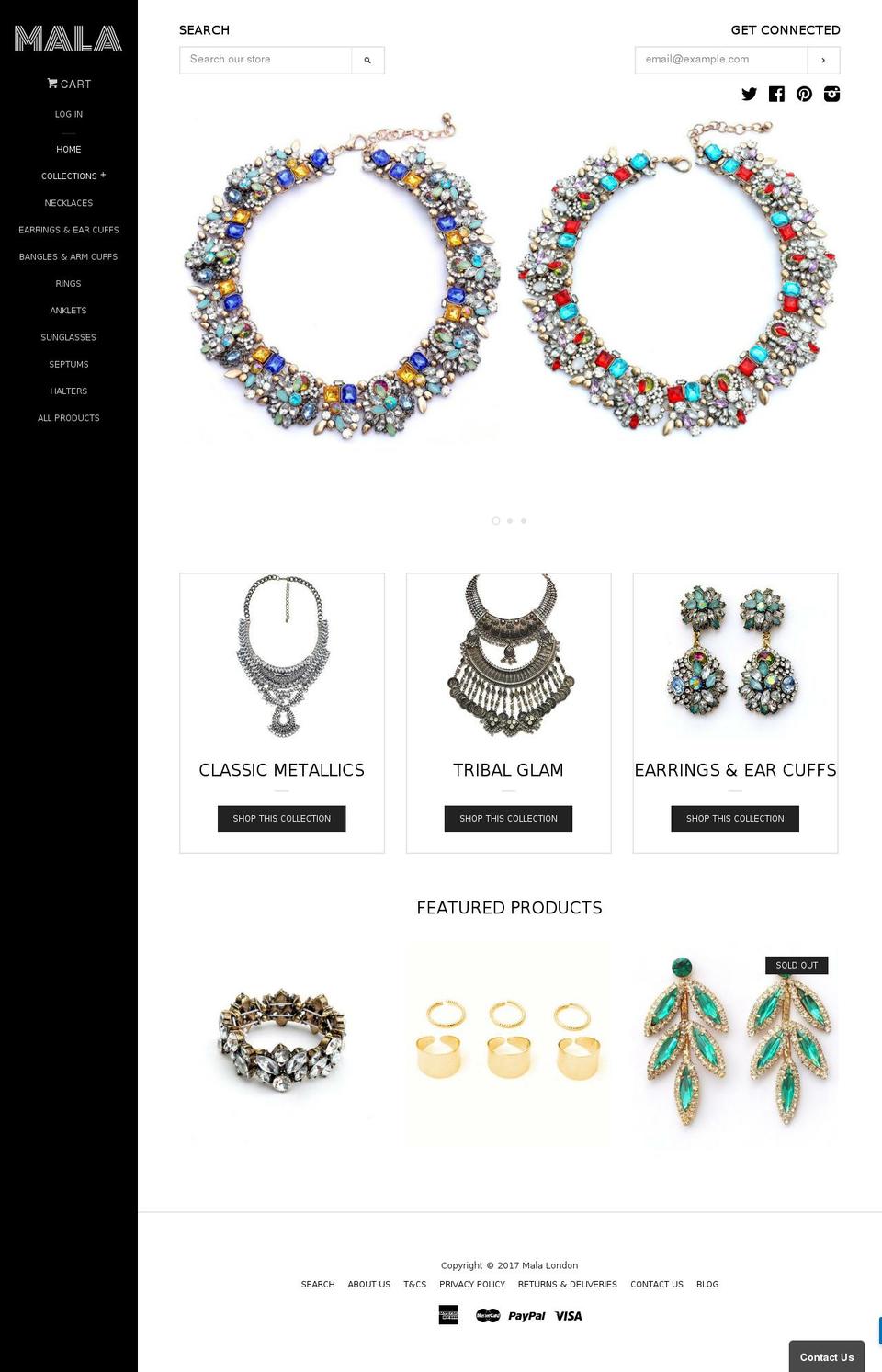 malalondon.com shopify website screenshot