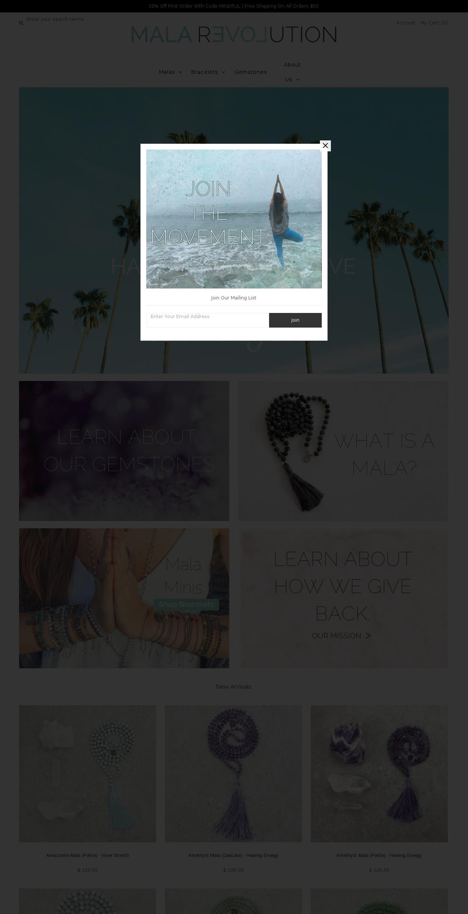 malarevolution.com — Shopify storefront screenshot