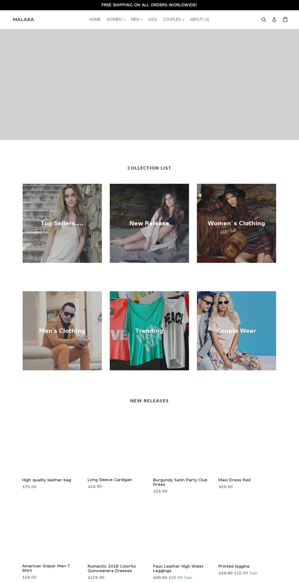 malaxa.org shopify website screenshot