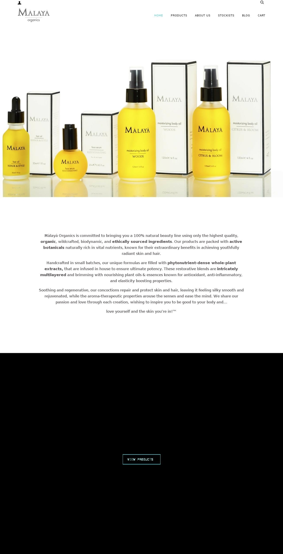 malayaorganics.com shopify website screenshot