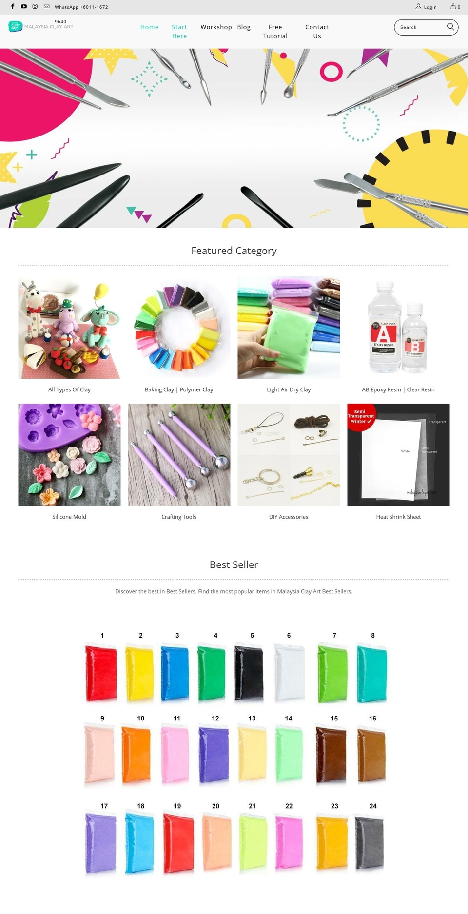 malaysiaclayart.com shopify website screenshot
