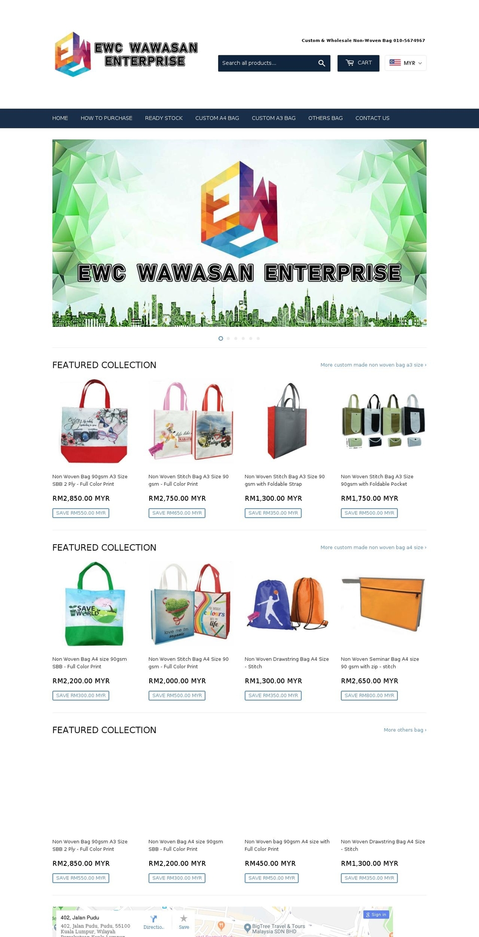 malaysianonwoven.com — Shopify storefront screenshot
