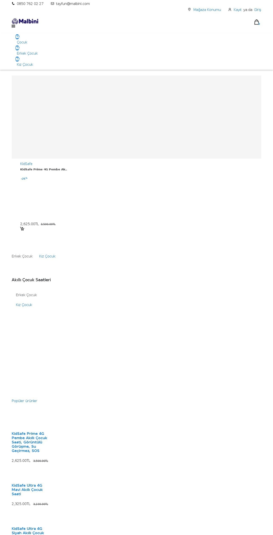 malbini.com — Shopify storefront screenshot