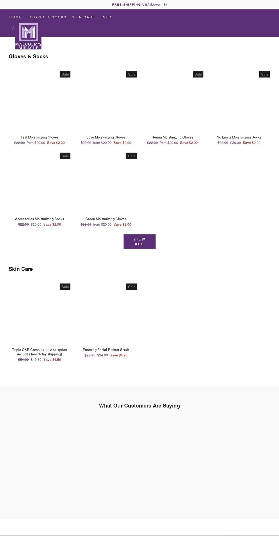 malcolmsmiracle.com shopify website screenshot