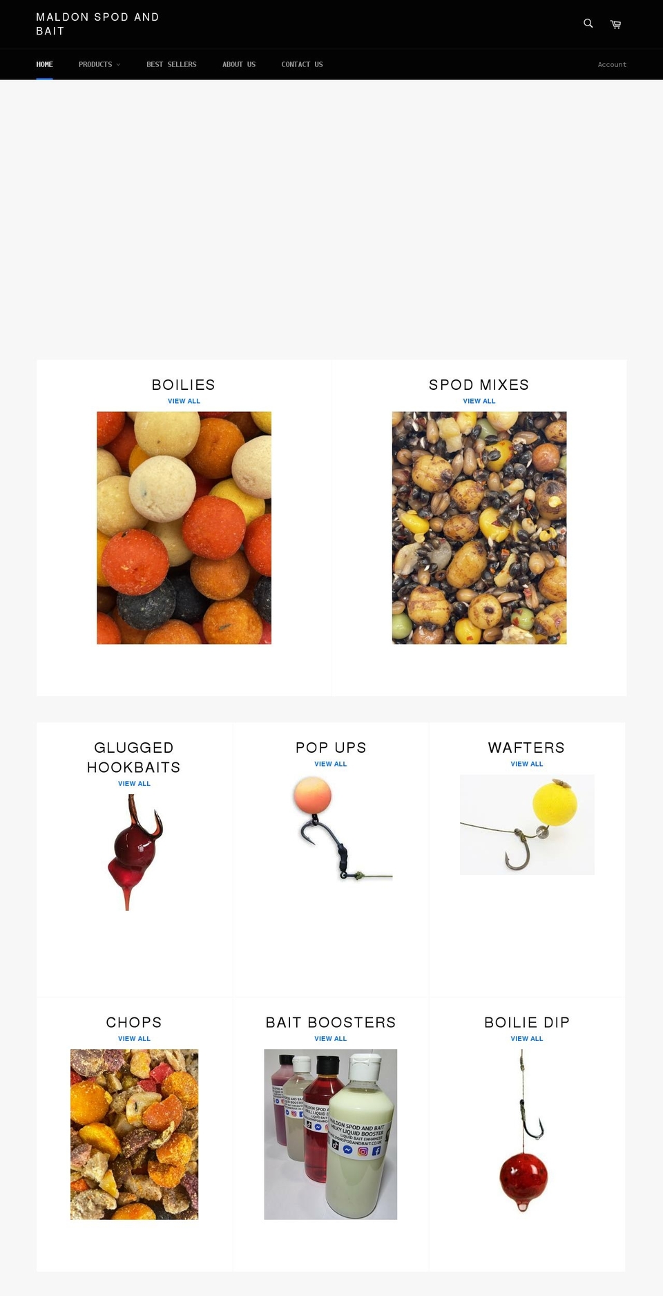 maldonspodandbait.co.uk shopify website screenshot