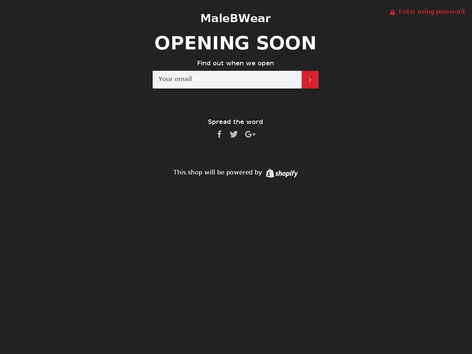 malebwear.com shopify website screenshot