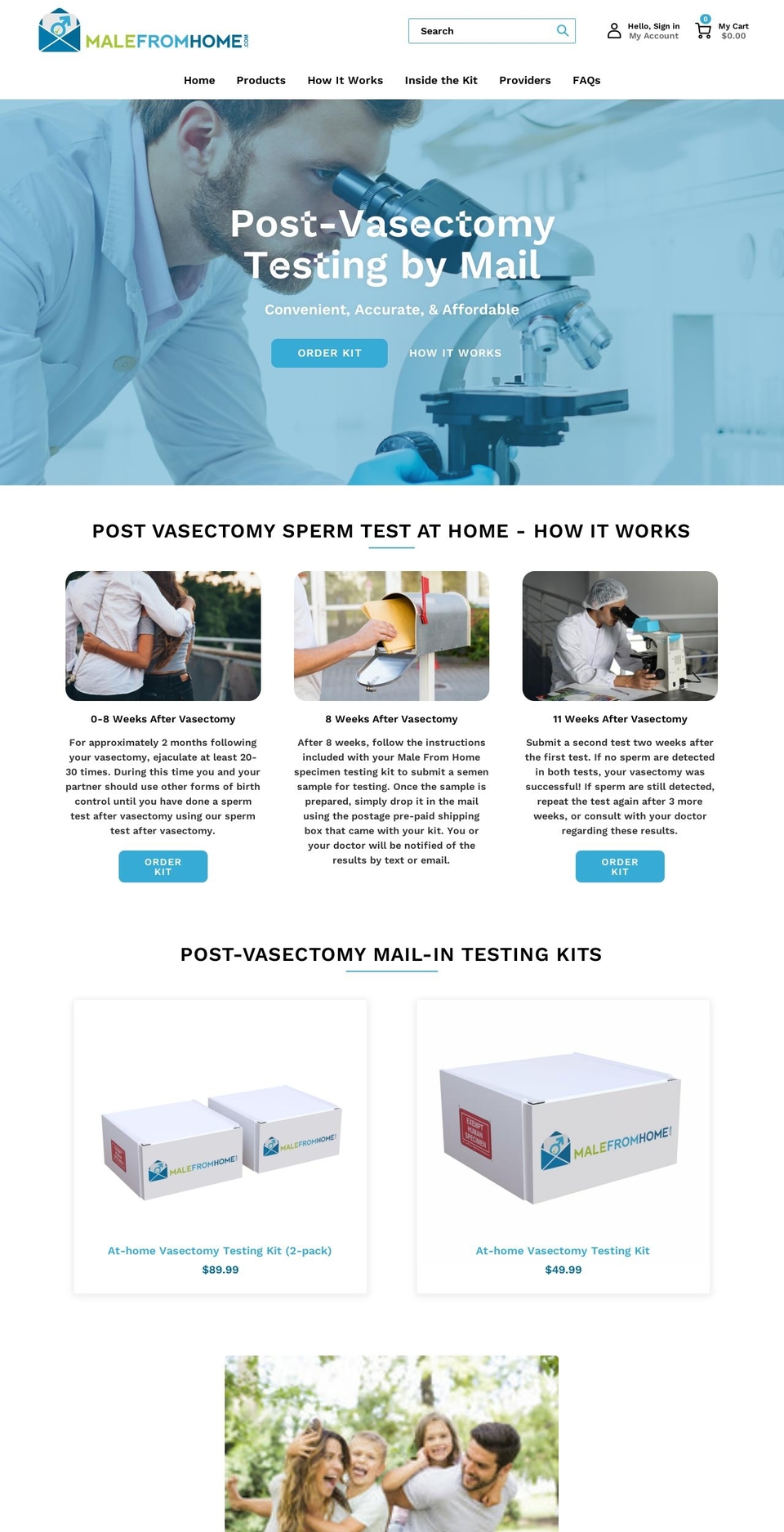 malefromhome.com shopify website screenshot