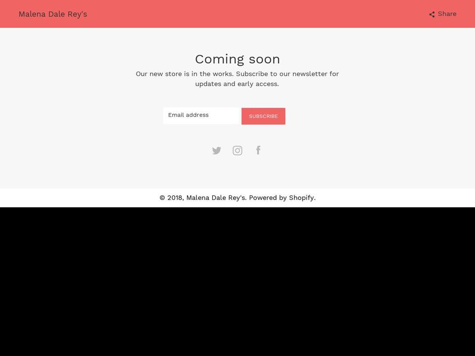 malenadalereys.com — Shopify storefront screenshot