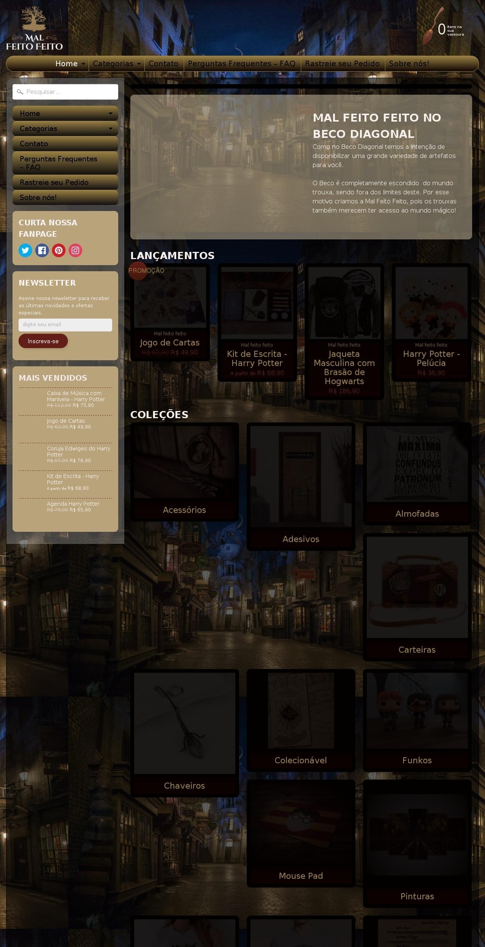 malfeitofeito.com — Shopify storefront screenshot