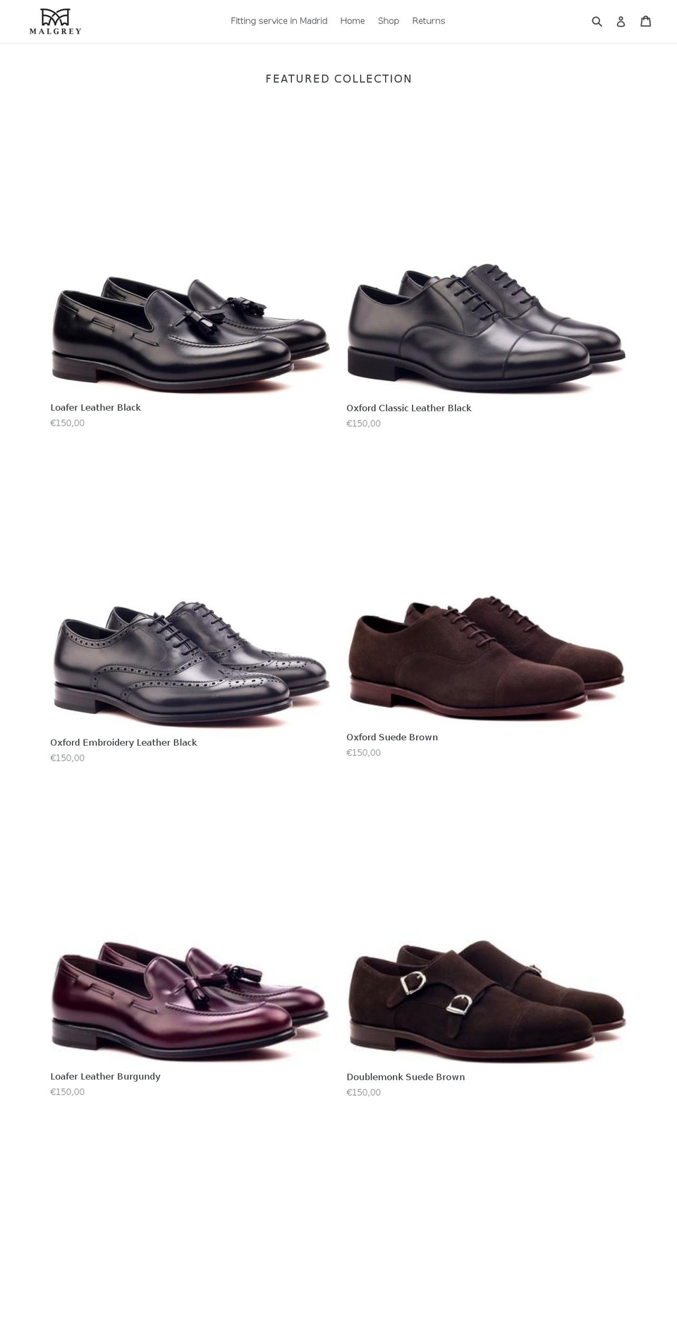 malgrey.com — Shopify storefront screenshot