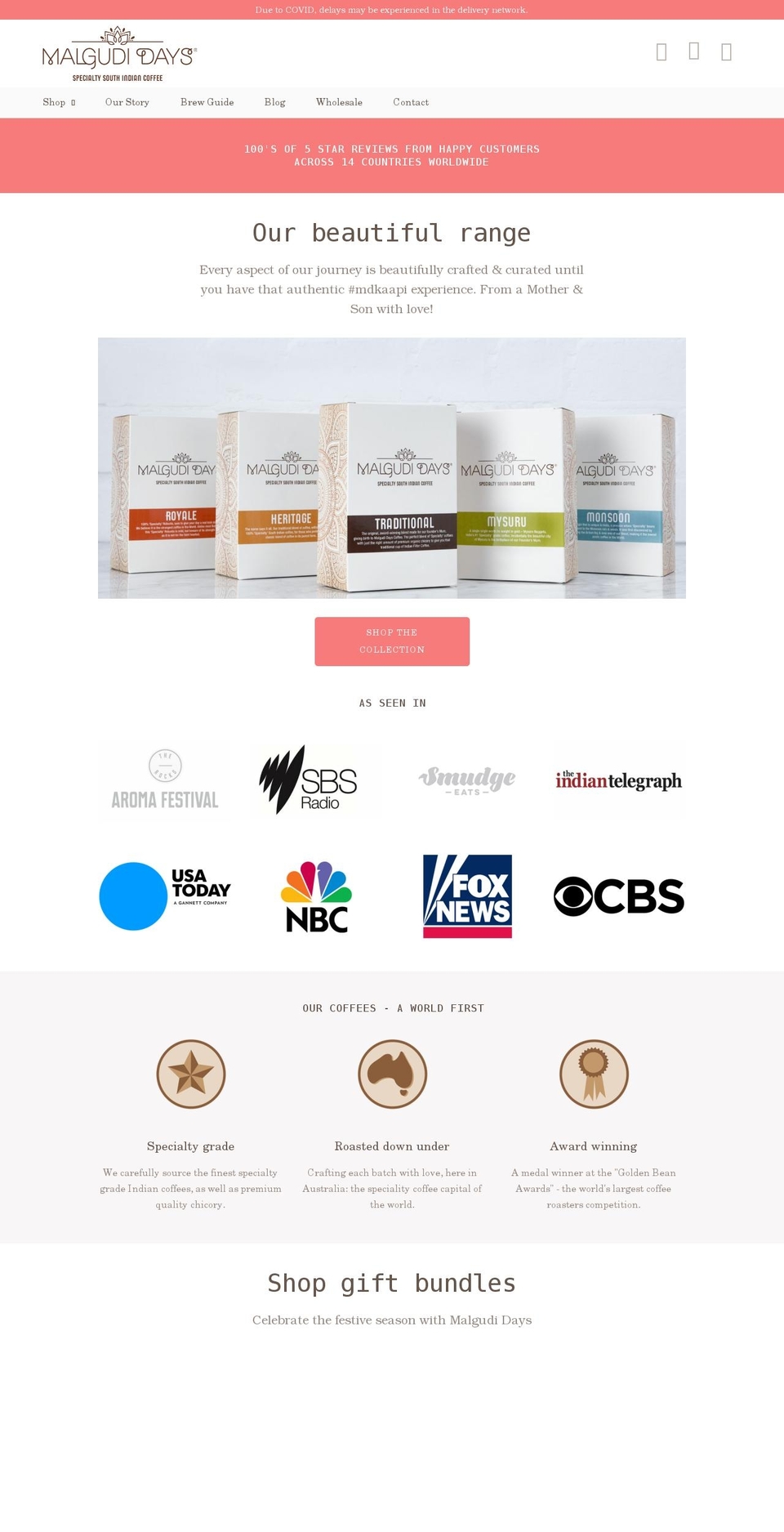 malgudidays.com.au shopify website screenshot