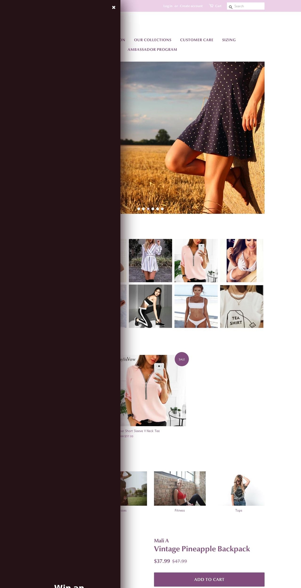 mali-a.com — Shopify storefront screenshot