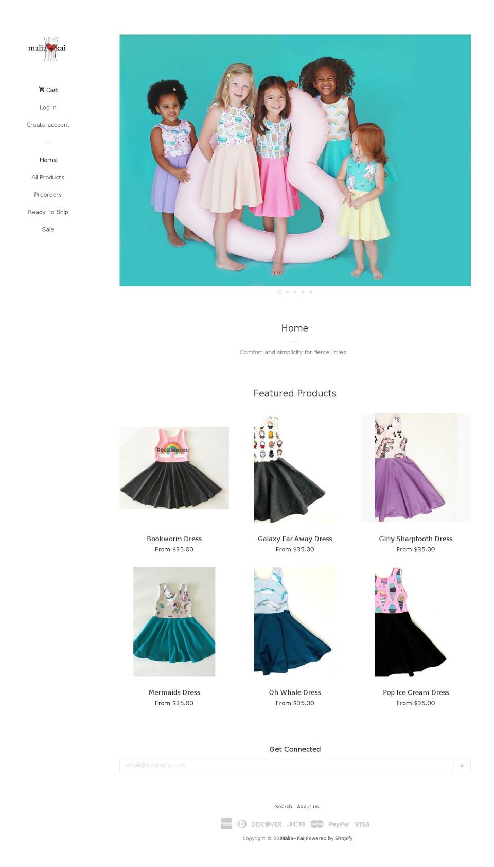 maliaandkai.com shopify website screenshot