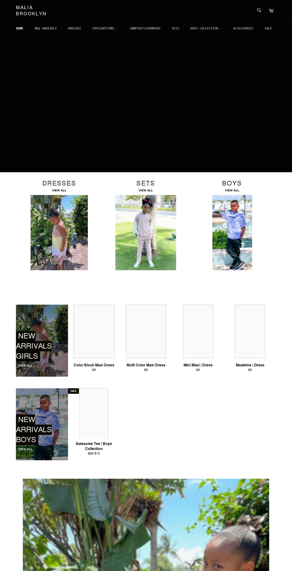 maliabrooklyn.com shopify website screenshot