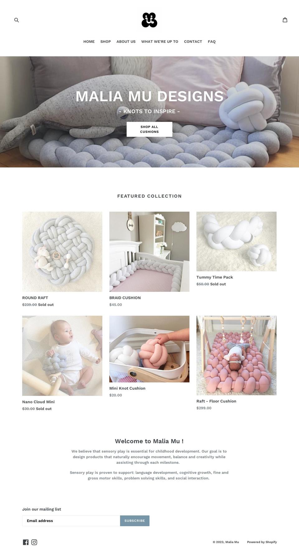 maliamu.ca shopify website screenshot