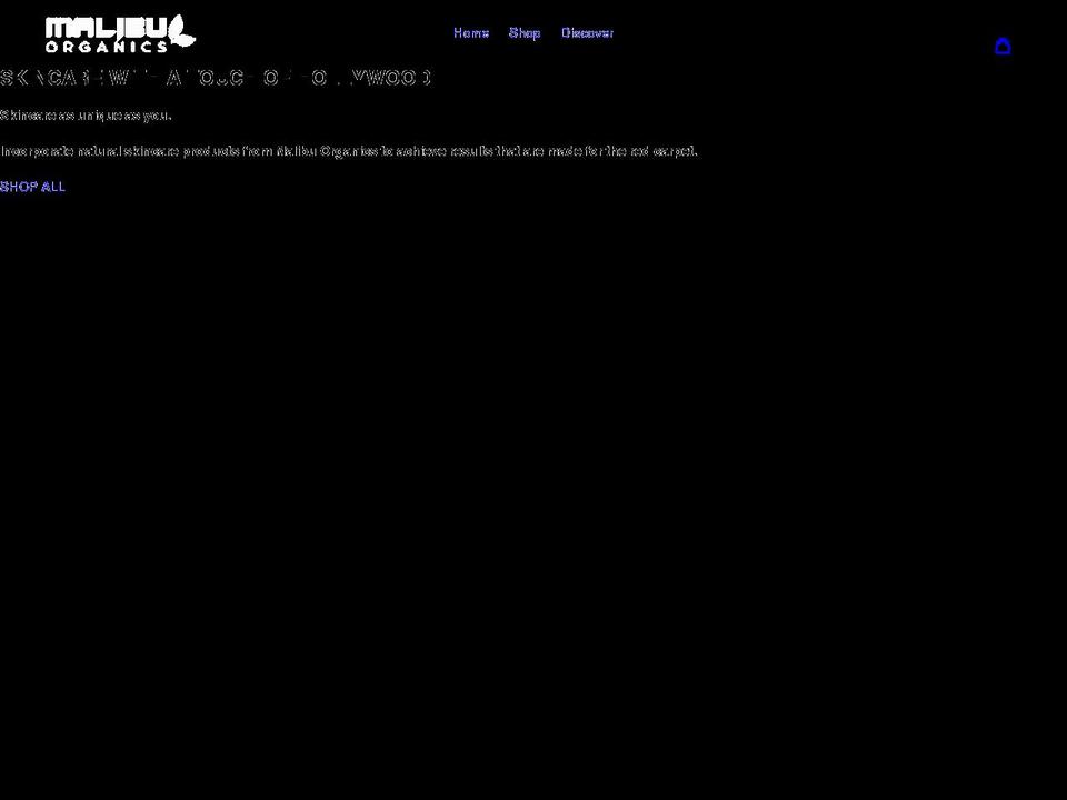 malibu-organics.com shopify website screenshot
