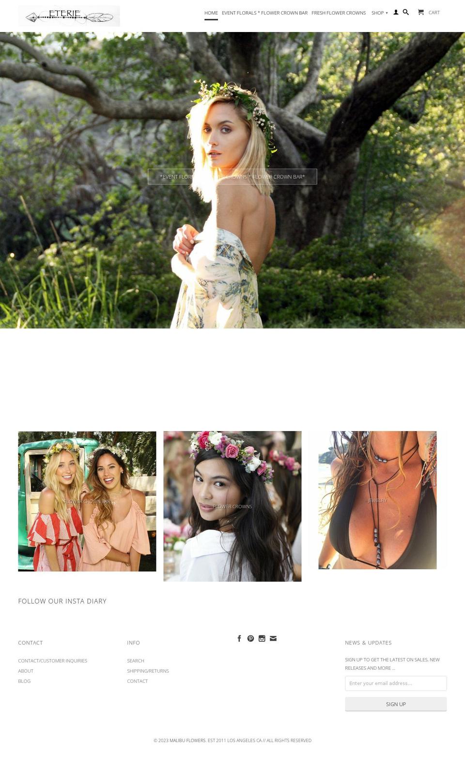 malibubeachflorist.com — Shopify storefront screenshot