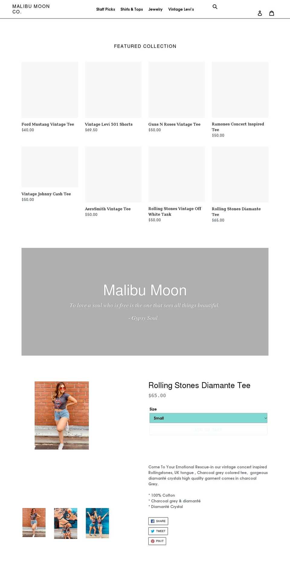 malibumoonco.com shopify website screenshot