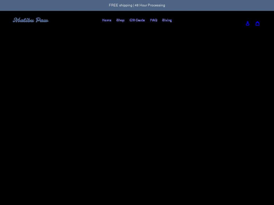 malibupaw.com shopify website screenshot