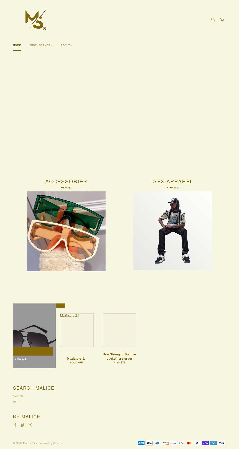 malicesupplico.com shopify website screenshot