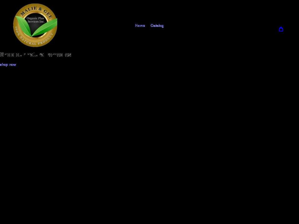 maliegeeorganicsplusinc.com shopify website screenshot
