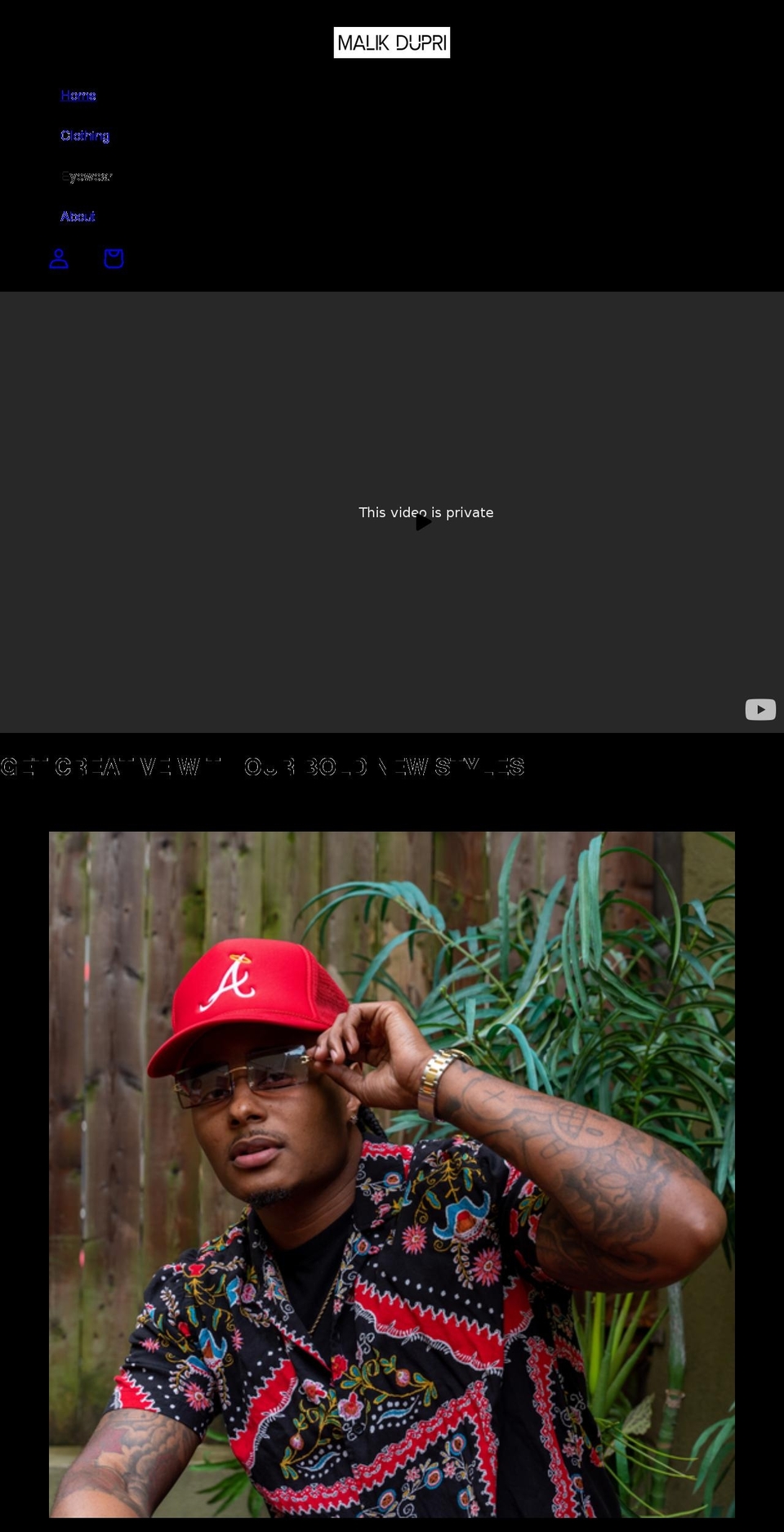 malikdupri.com shopify website screenshot