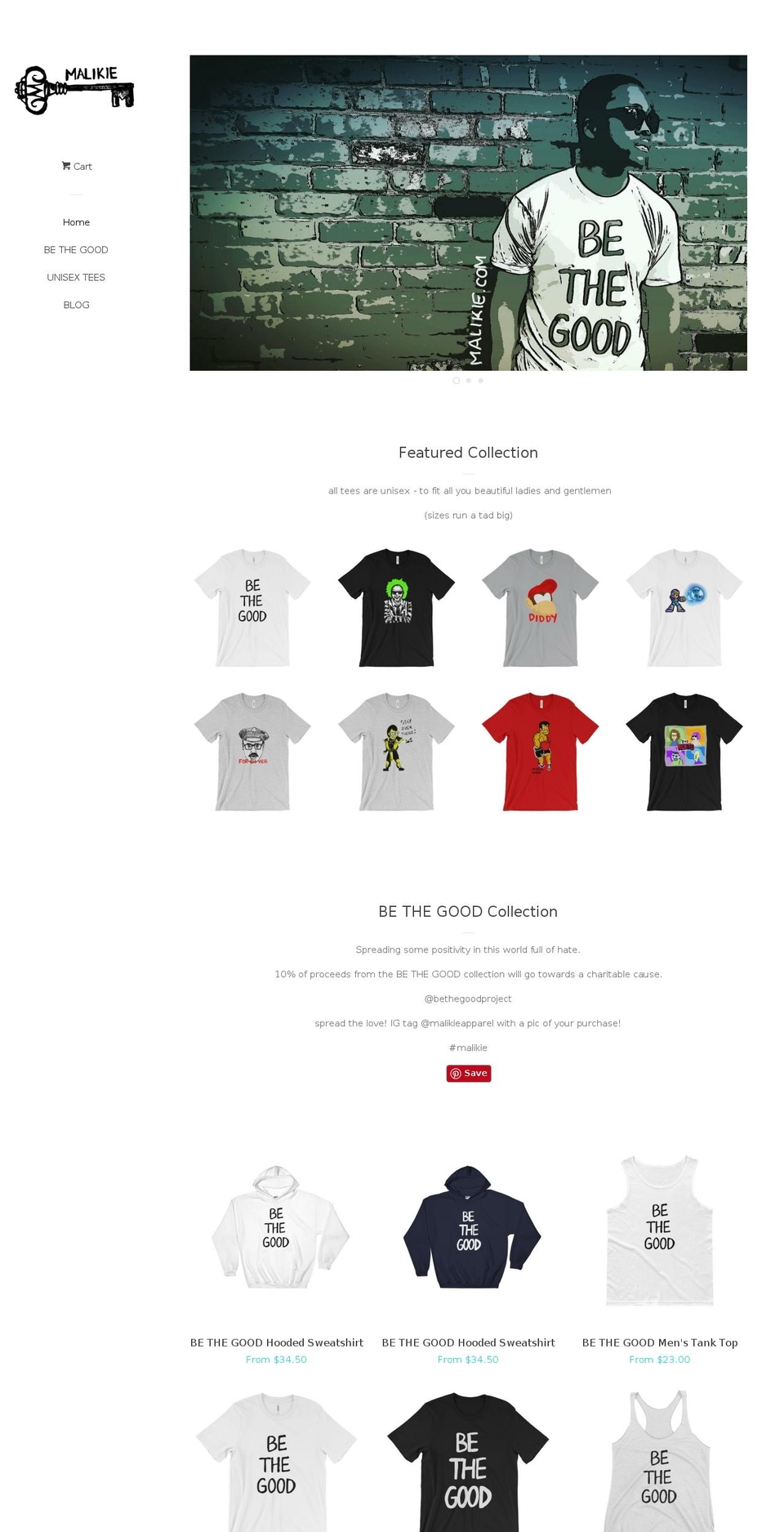 malikie.com shopify website screenshot