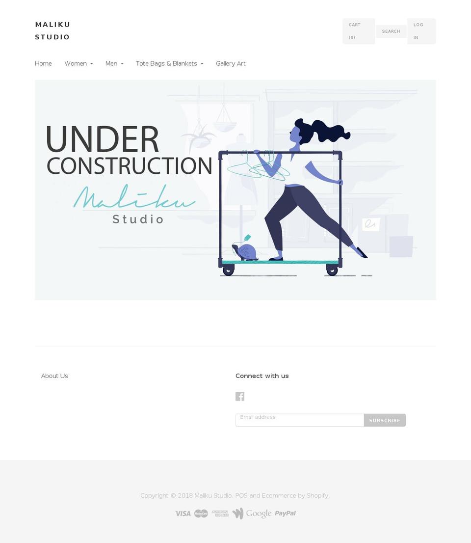 Nouveau Shopify theme site example malikustudio.com