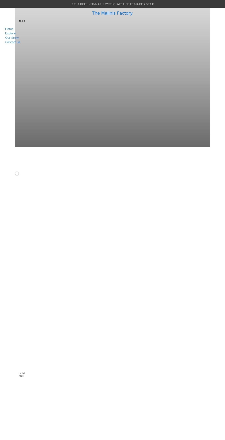 malinisfactory.com shopify website screenshot