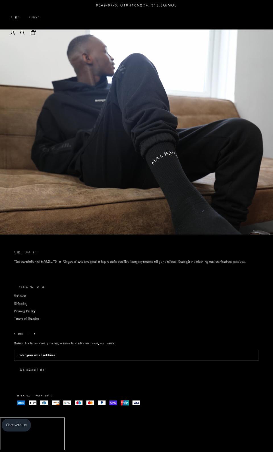 malkuthworldwide.com shopify website screenshot